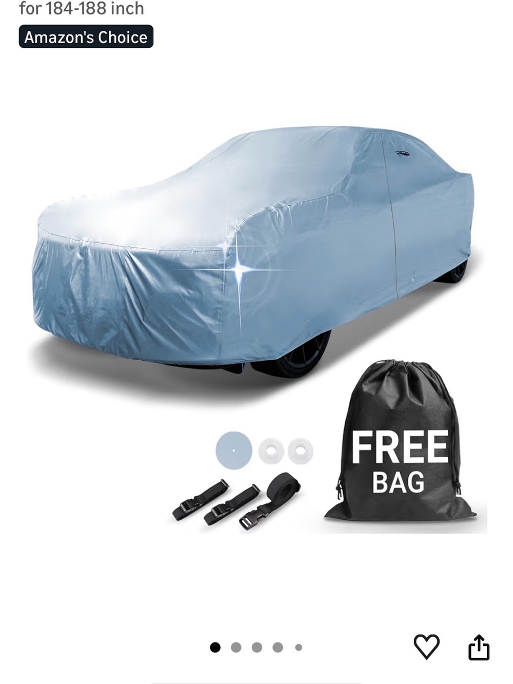 Universal Grey Car Cover with Storage Bag